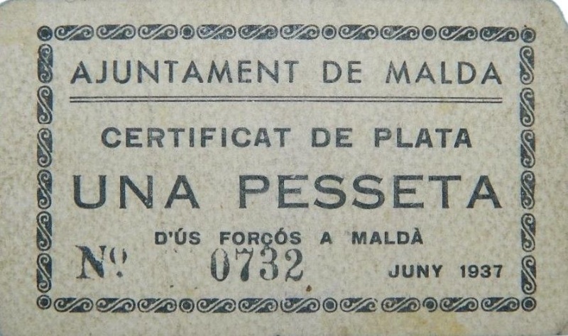 Anverso de 1 Peseta (Maldà)