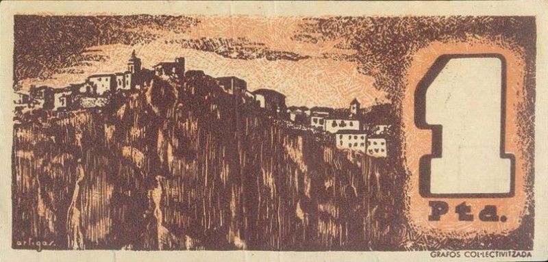 Reverso de 1 Peseta (Oló)