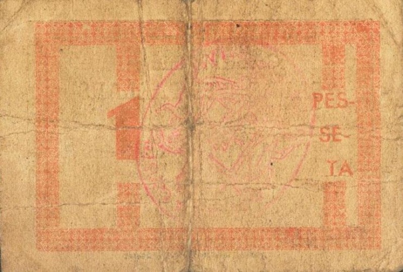 Billete 1 Peseta (Salàs de Pallars) | 1937 - Reverso Reverso de 1 Peseta (Salàs de Pallars)