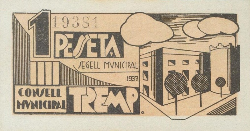 Anverso de 1 Peseta (Tremp)