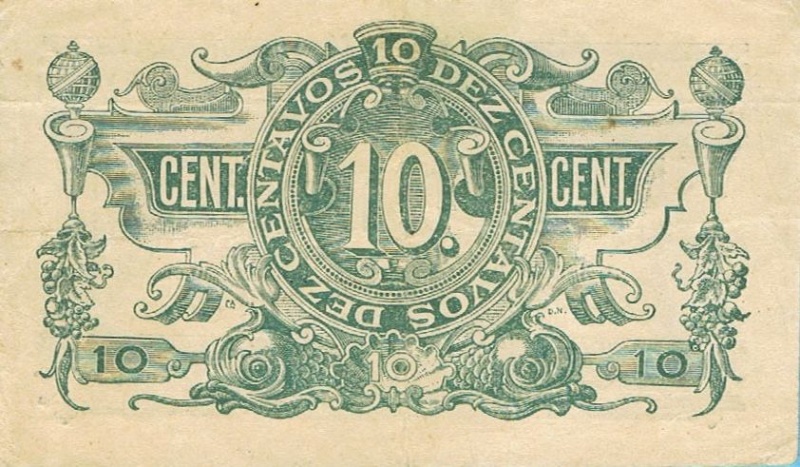 Reverso de 10 Centavos (Casa da Moeda) 1er tipo