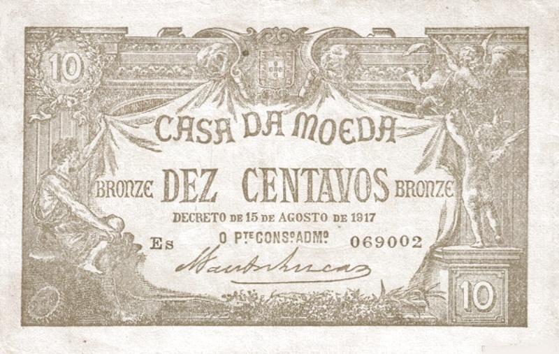 Anverso de 10 Centavos (Casa da Moeda)
