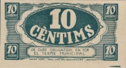 Reverso de 10 Céntimos (Baronia de Rialb)