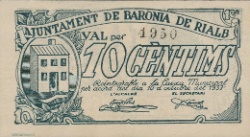 Anverso de 10 Céntimos (Baronia de Rialb)