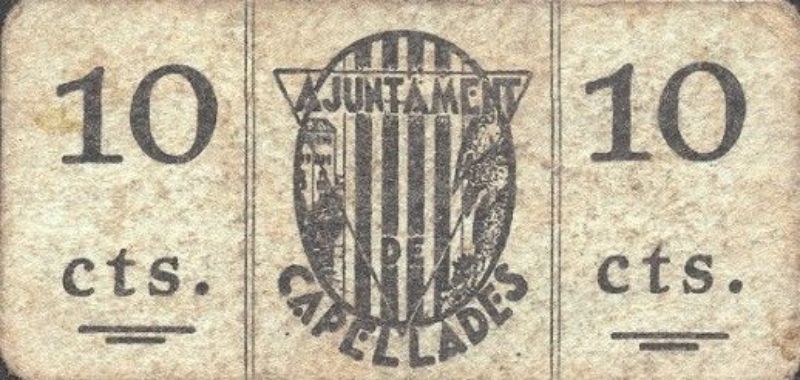 Anverso de 10 Céntimos (Capellades)