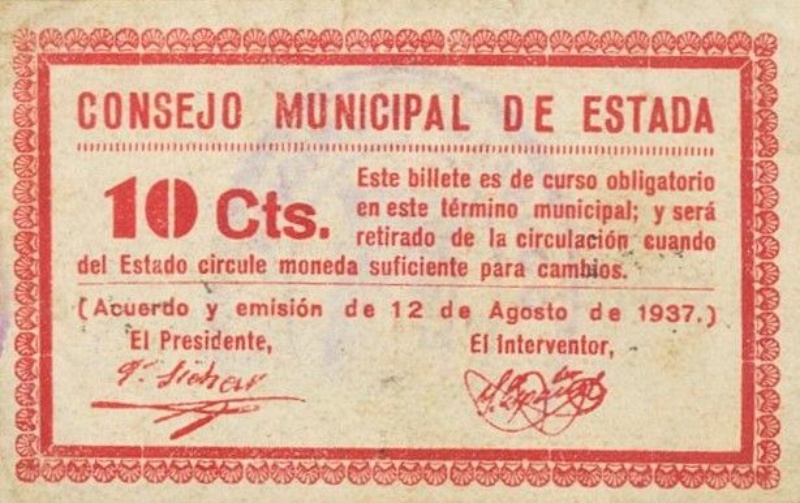Anverso de 10 Céntimos (Estada)