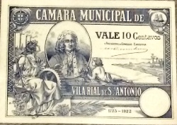 Anverso de 10 centavos (Vila Real de Santo António)