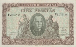 Anverso de 100 Pesetas