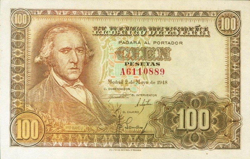 Anverso de 100 Pesetas