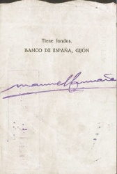 Reverso de 100 Pesetas (Banco de España - Gijón)