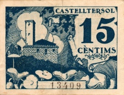 Reverso de 15 Céntimos (Castelltersol)