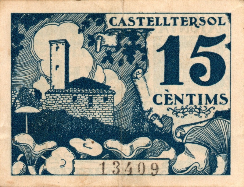 Reverso de 15 Céntimos (Castelltersol)