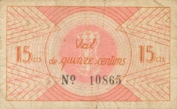 Reverso de 15 Céntimos (La Ràpita dels Alfacs)