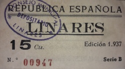 Anverso de 15 Céntimos (Linares)