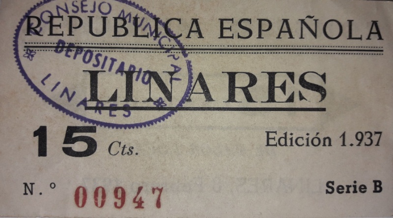 Anverso de 15 Céntimos (Linares)