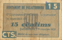 Anverso de 15 Céntimos (Palautordera)