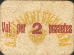 Anverso de 2 Pesetas (Igualada)