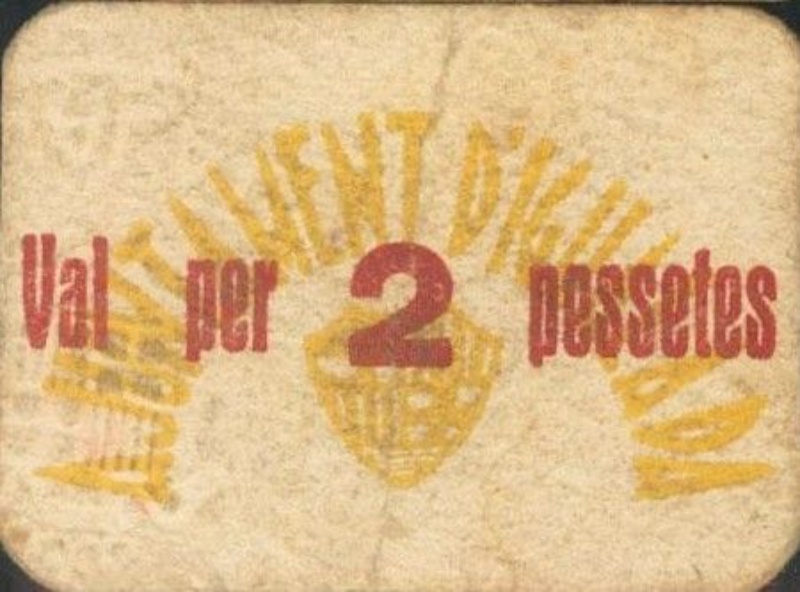 Anverso de 2 Pesetas (Igualada)