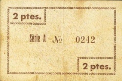 Reverso de 2 Pesetas (Porrera)