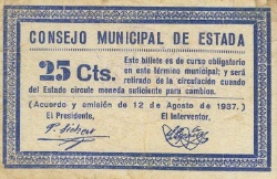 Anverso de 25 Céntimos (Estada)