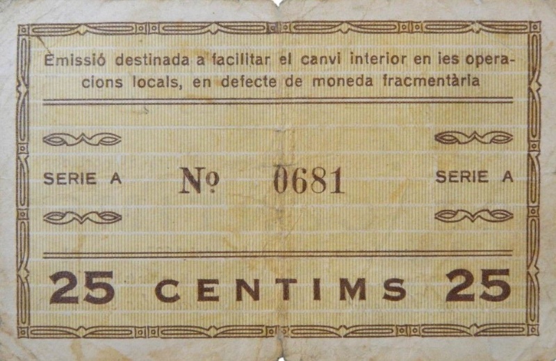 Reverso de 25 Céntimos (L'Albiol)