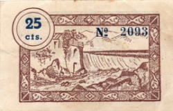 Reverso de 25 Céntimos (La Cellera de Ter)