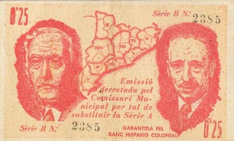 Reverso de 25 Céntimos (Malgrat)