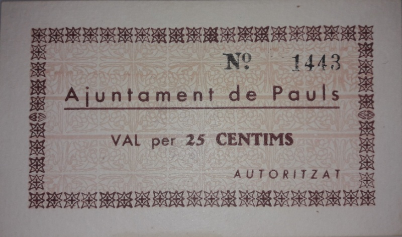 Anverso de 25 Céntimos (Pauls)