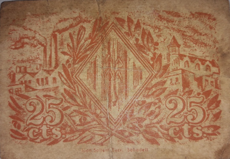Reverso de 25 Céntimos (Sabadell)