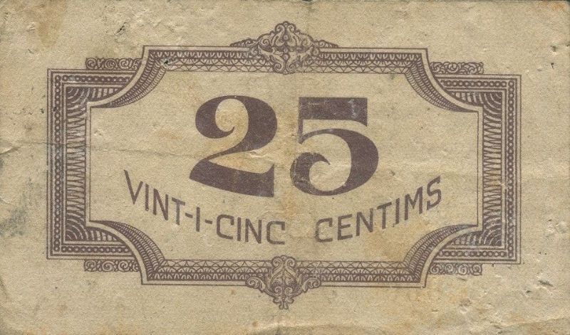 Reverso de 25 Céntimos (Vidreres)