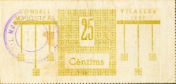 Reverso de 25 Céntimos (Vilaller)