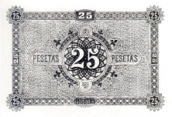 Reverso de 25 Pesetas