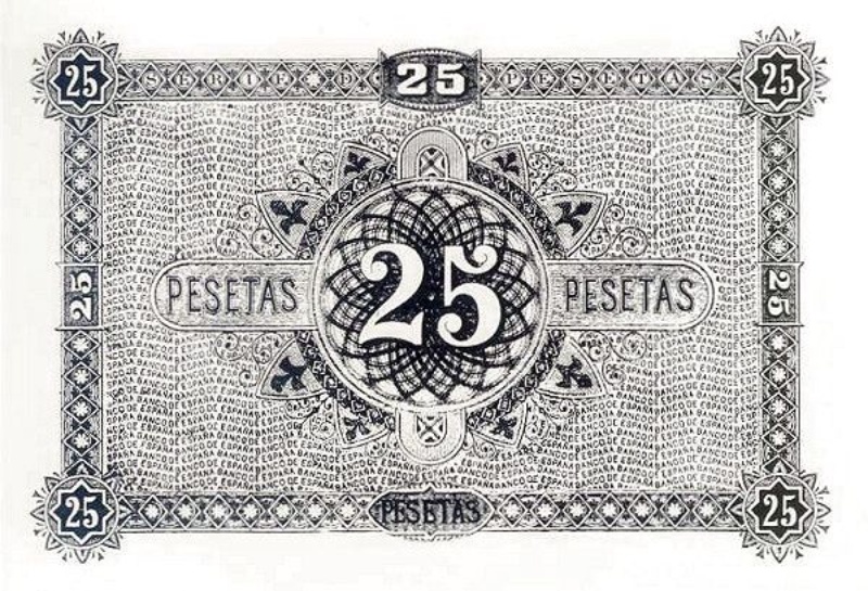 Reverso de 25 Pesetas