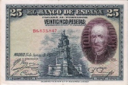 Anverso de 25 Pesetas