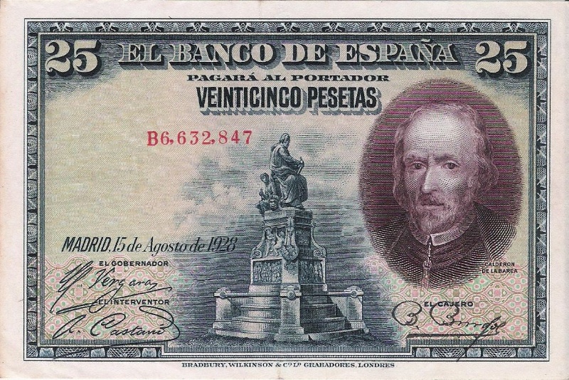 Anverso de 25 Pesetas