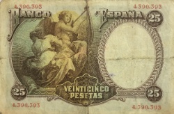 Reverso de 25 Pesetas