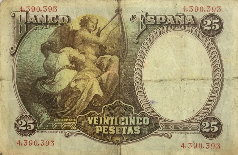 Reverso de 25 Pesetas