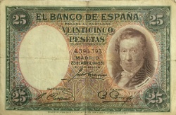 Anverso de 25 Pesetas