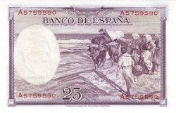 Reverso de 25 Pesetas