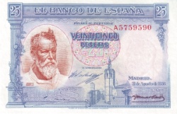 Anverso de 25 Pesetas