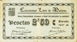 Anverso de 2.50 Pesetas (Muniesa)