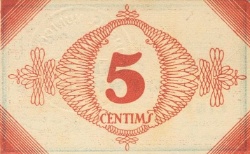 Reverso de 5 Céntimos (Castelló d'Empúries)