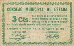 Anverso de 5 Céntimos (Estada)