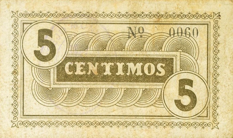Reverso de 5 Céntimos (Estercuel)
