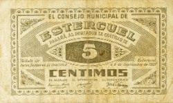 Anverso de 5 Céntimos (Estercuel)