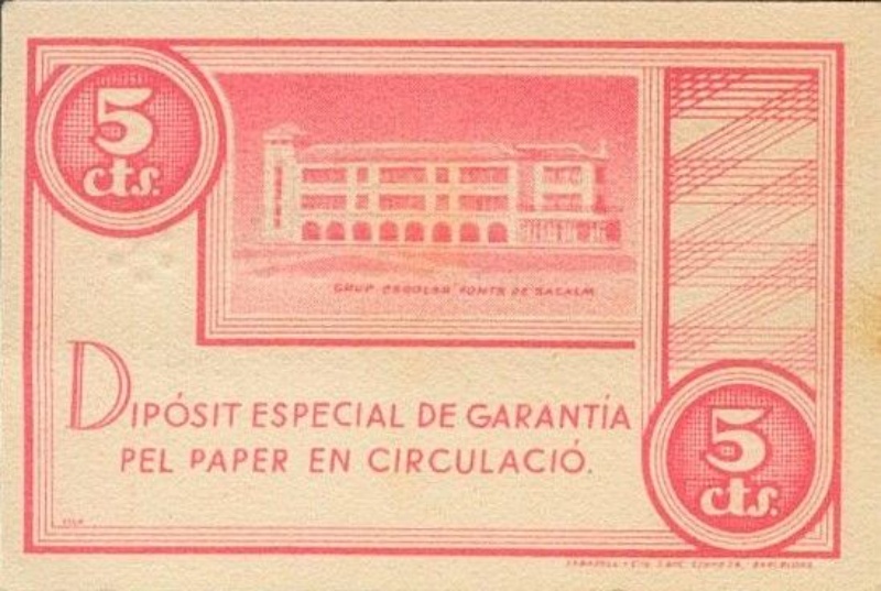 Reverso de 5 Céntimos (Fonts de Sacalm)