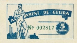Reverso de 5 Céntimos (Gelida)