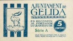 Anverso de 5 Céntimos (Gelida)
