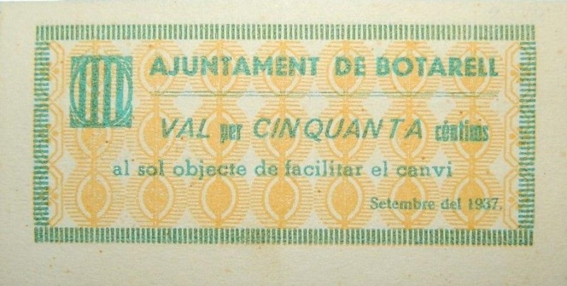 Anverso de 50 Céntimos (Botarell)