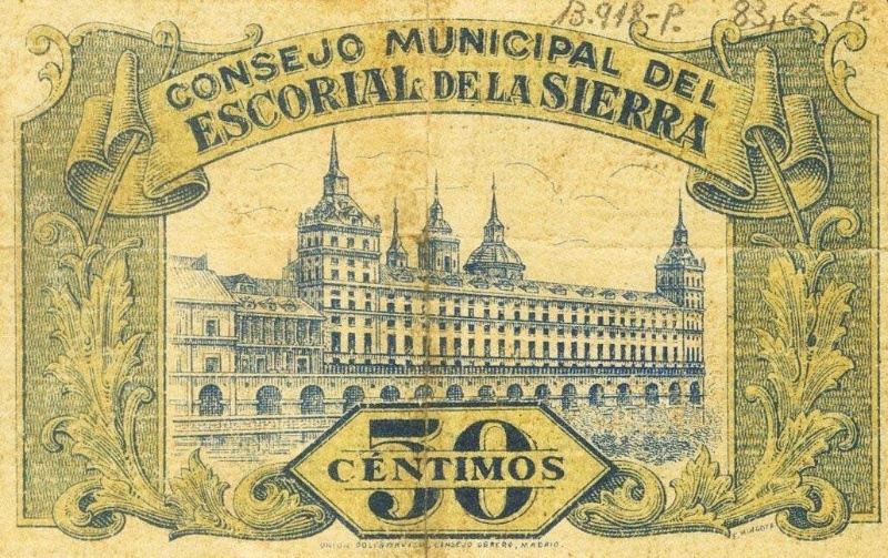 Reverso de 50 Céntimos (El Escorial de la Sierra)